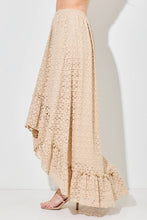 Taupe Lace Knit Maxi Skirt