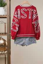 Red Christmas Back Lettering Sweatshirt