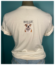 Natural Bruno the Bougie Bulldog Glam Dog Rhinestone Graphic Tee