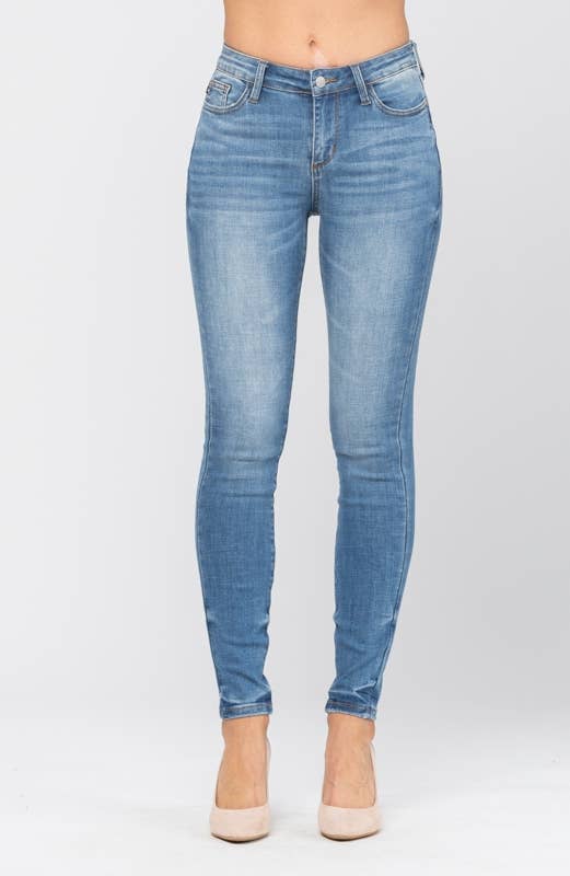 Medium Pin Tacked Skinny Judy Blue Jeans