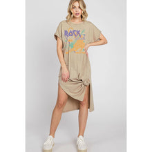 Mineral Black Rock N Roll Leopard Graphic Dres