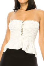 White Tube Top with Rhinestones
