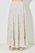 Cream Multi Floral Tiered Maxi Skirt