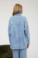Chambray Washed Button Down Long Sleeve Shirt