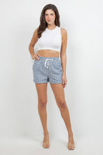 Navy White Air Flow Stripe Pull-on Shorts