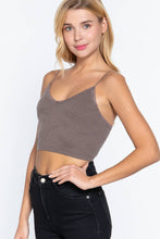 Black V-neck with Lace Trim Floral Jacquard Seamless Crop