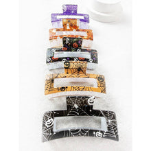 Halloween Rectnagle Cut out Hair Claw Clips: MIX COLOR / ONE(12)