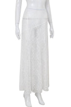 White Delicate Lace Midi Skirt