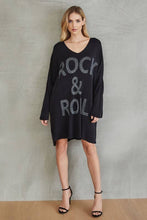 Black Lurex Rock N Roll Venti Tunic Dress