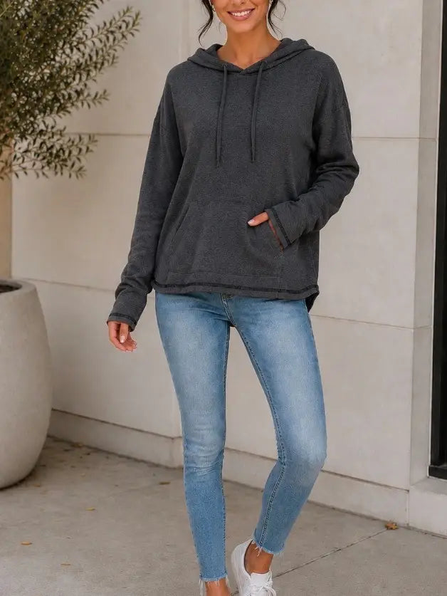 Charcoal Classic Drawstring Hoodie