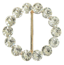 Tee Tie Round Gold with Blingy Clear Rhinestones