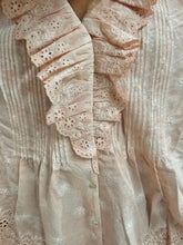 Pink Eyelet Linen Rare Bird Top