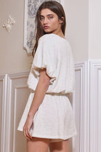 Ash Grey Bubble Hem & Sleeve Terry Crop Top