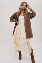 Ecru Lace Tier Midi Skirt