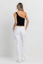 White Straight Cargo Pants