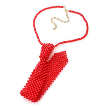Cream Pearl Neck Tie Necklace
