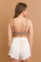 Mocha Lace Trim Padded Bralette