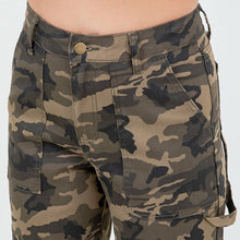 Olive Camo High Waist Wide Leg Straight Pants