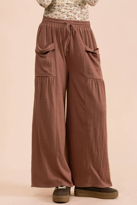 Brick Wide Leg Comfy Knit Pants