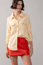 White Classic Tencel Utility Casual Button Down Chambray Urban Daizy Shirt