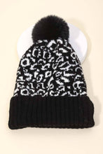 Black Winter Ribbed Pom Beanie