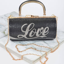 Clear Rhinestone Love Party Clutch