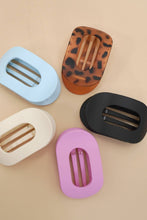 Black Jumbo Lay Flat Oval Hair Claw Clips