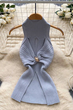 Grey High Neck Ruched Cutout Tank Top
