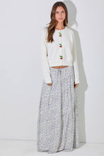 Ivory Multi Floral Maxi Skirt