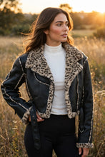 Black Wildlands Luxe PU Bomber