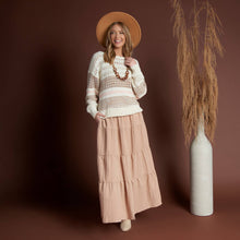 Rosewater McKay Tiered Rosewater Maxi Skirt with Pockets