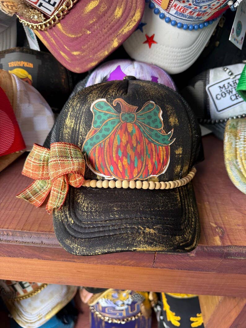 Black Pumpkin Patch Trucker Hat