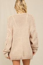 Mink Cozy-Knit Cable Cardigan