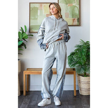 Grey Denim Two Tone Washed Contrast Oversized Oli+Hali Jeans