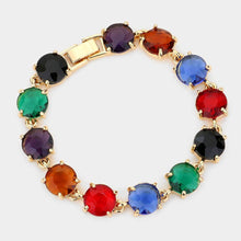 Lavender Opal American USA Round Stone Link Evening Bracelet