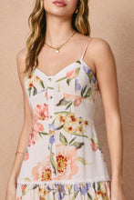 Spring Garden Honeysuckle Drift Lace Tiered Midi Dress