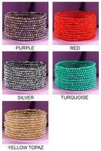 Red 10 Piece Beaded Stackable Boho Bracelet