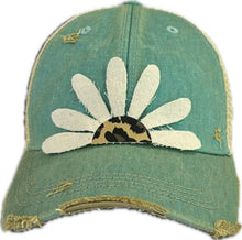 Yellow Daisy and Leopard Baseball Cap: