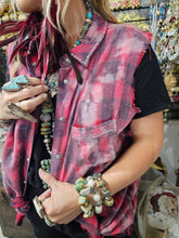Buffalo Red Distressed Rare Bird Vest