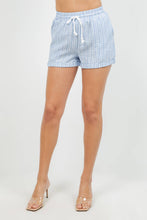 Navy White Air Flow Stripe Pull-on Shorts
