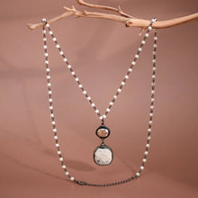 White Howlite Beaded Chain Necklace