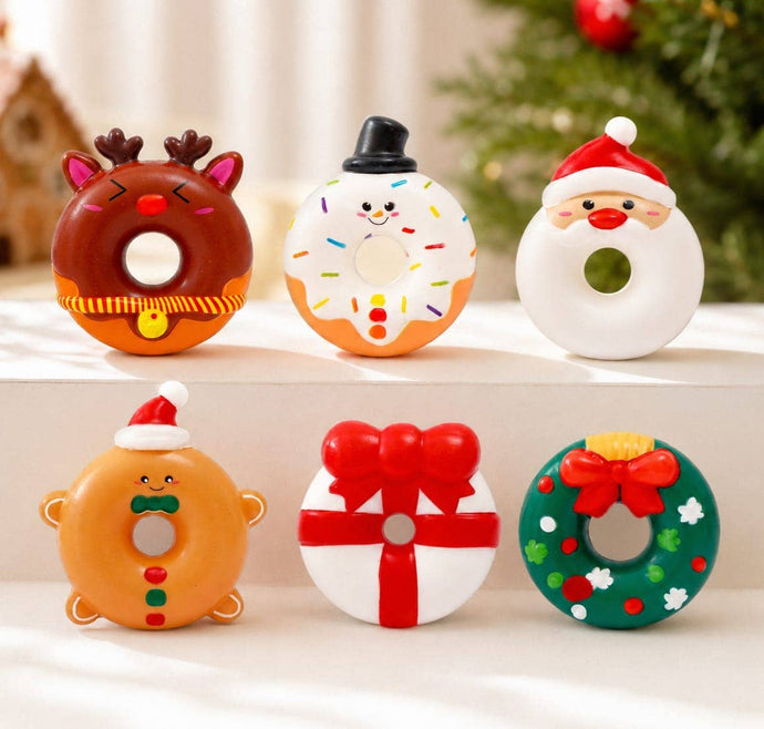 Christmas Donut PU Squishy Fidget Toy for Stress Relief
