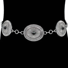Black Boho Vintage Western Turquoise Stone Concho Chain Belt