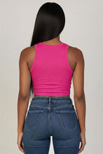 Fuchsia Ribbed Tank Top