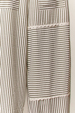 Olive Lace Accents Stripped Mello Jogger Pants