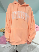 Sherbet Orange Varsity Embroider Sunkissed Hoodie