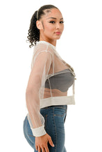 White See Through Floral Blouse
