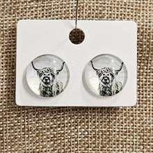 Highland Cow Stud Earrings – Handcrafted, Hypoallergenic