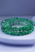 Espresso Shine 3 Strand Glass Bead Bracelet Set