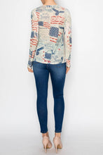 Sparkly mesh top with red white and blue
